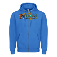 True Royal faith with cross and sunflower Zipper Hoodie - HRA Design Shop
