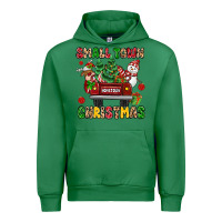 Emerald Christmas Santa and reindeer truck Urban Hoodie - MaliasSmallBusiness