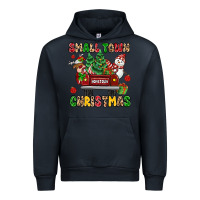 Navy Christmas Santa and reindeer truck Urban Hoodie - MaliasSmallBusiness
