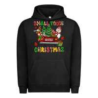 Pigment Black Christmas Santa and reindeer truck Urban Hoodie - MaliasSmallBusiness