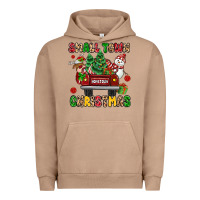 Pigment Burro Christmas Santa and reindeer truck Urban Hoodie - MaliasSmallBusiness