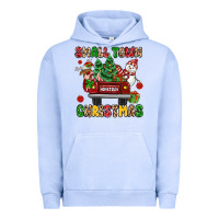 Pigment Grape Ice Christmas Santa and reindeer truck Urban Hoodie - MaliasSmallBusiness