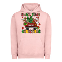 Pigment Salmon Christmas Santa and reindeer truck Urban Hoodie - MaliasSmallBusiness