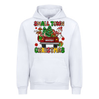 White Christmas Santa and reindeer truck Urban Hoodie - MaliasSmallBusiness
