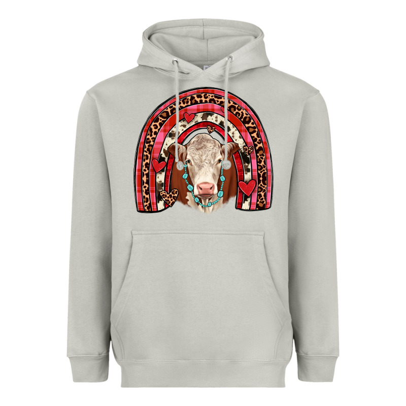 Valentines Hereford Rainbow Heavyweight Hoodie by JahusDesignShop | Teevron
