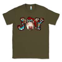 Army Green christmas joy cow Classic Tee - RanaPortraitStore