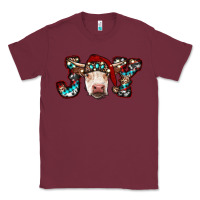 Burgundy christmas joy cow Classic Tee - RanaPortraitStore