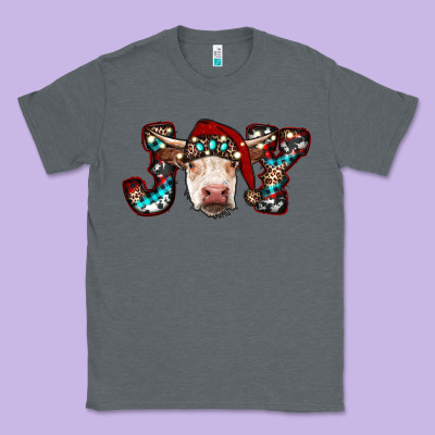 Christmas Joy Cow Classic Tee Designed By Ranaportraitstore