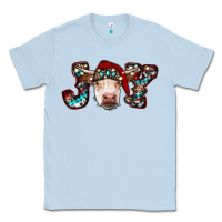 Dusty Blue christmas joy cow Classic Tee - RanaPortraitStore