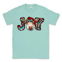 Seafoam christmas joy cow Classic Tee - RanaPortraitStore
