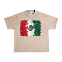 French Oak Mexican Flag With Leopard Urban Heavy Tee - RanaPortraitStore