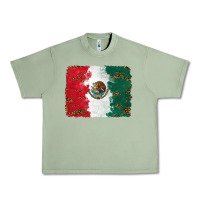 Oil Green Mexican Flag With Leopard Urban Heavy Tee - RanaPortraitStore