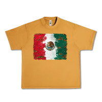Peanut Butter Mexican Flag With Leopard Urban Heavy Tee - RanaPortraitStore
