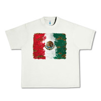 Pistachio Mexican Flag With Leopard Urban Heavy Tee - RanaPortraitStore