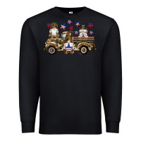 Black camouflage gnomes american flag star truck Premium Sweatshirt - Artiststas