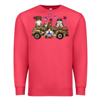 Cardinal camouflage gnomes american flag star truck Premium Sweatshirt - Artiststas