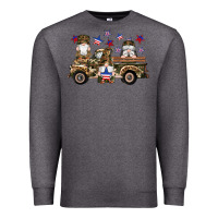 Charcoal Heather camouflage gnomes american flag star truck Premium Sweatshirt - Artiststas