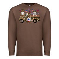 Chestnut camouflage gnomes american flag star truck Premium Sweatshirt - Artiststas
