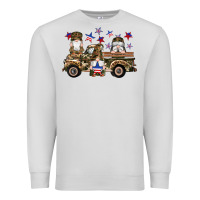 Dove Grey camouflage gnomes american flag star truck Premium Sweatshirt - Artiststas