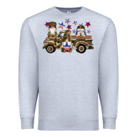 Heather Grey camouflage gnomes american flag star truck Premium Sweatshirt - Artiststas
