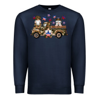 Navy camouflage gnomes american flag star truck Premium Sweatshirt - Artiststas