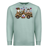 Seafoam camouflage gnomes american flag star truck Premium Sweatshirt - Artiststas