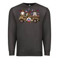 Smoke camouflage gnomes american flag star truck Premium Sweatshirt - Artiststas