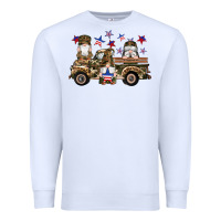 White camouflage gnomes american flag star truck Premium Sweatshirt - Artiststas