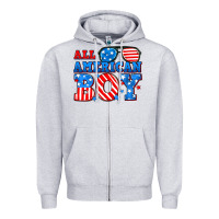 Heather Grey All American boy Zipper Hoodie - Neo Western