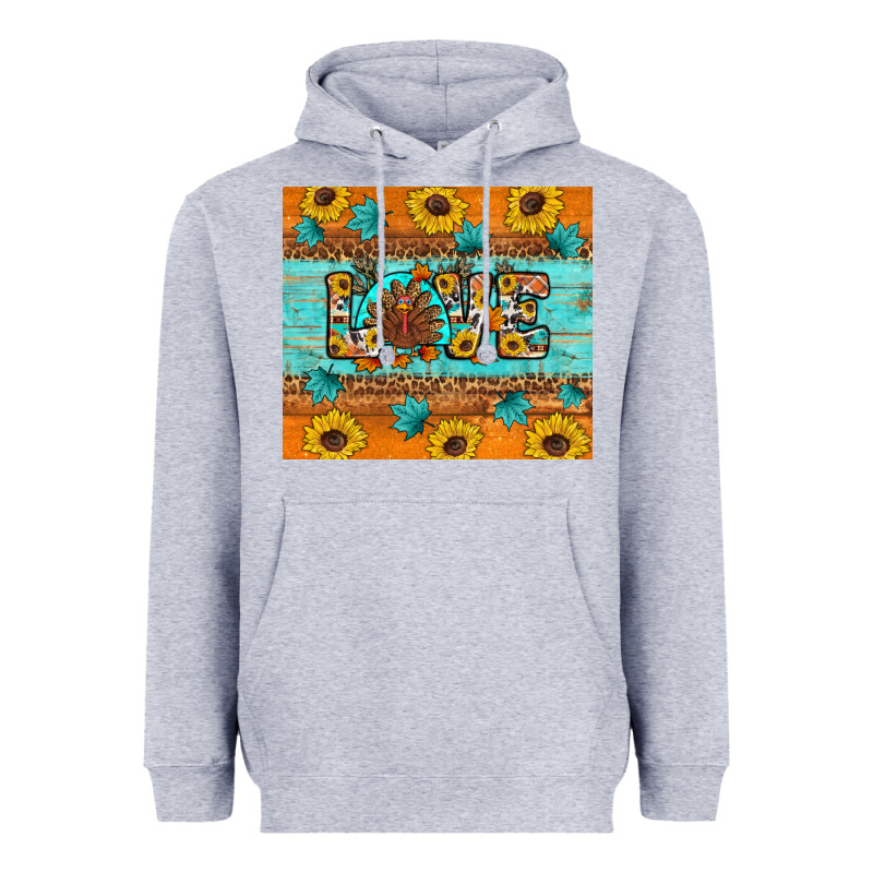 Sunflower Leopard Thanksgiving Love Heavyweight Hoodie by Artiststas | Teevron
