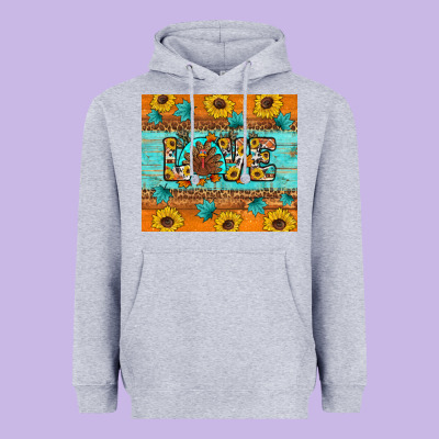 Sunflower Leopard Thanksgiving Love Heavyweight Hoodie Designed By Artiststas