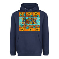 Navy Sunflower Leopard Thanksgiving Love Heavyweight Hoodie - Artiststas