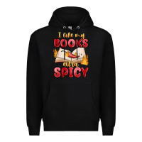 Black i like my books extra spicy Premium Hoodie - MaliasSmallBusiness
