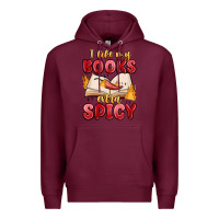 Burgundy i like my books extra spicy Premium Hoodie - MaliasSmallBusiness