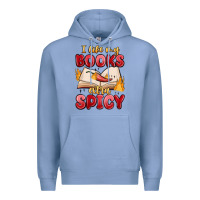 Colony Blue i like my books extra spicy Premium Hoodie - MaliasSmallBusiness