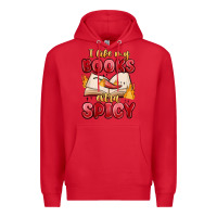 Red i like my books extra spicy Premium Hoodie - MaliasSmallBusiness
