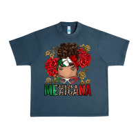 Midnight Navy Mexicana Latina messy bun Urban Heavy Tee - RanaPortraitStore