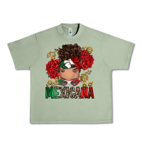 Oil Green Mexicana Latina messy bun Urban Heavy Tee - RanaPortraitStore