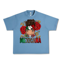 Pebble Blue Mexicana Latina messy bun Urban Heavy Tee - RanaPortraitStore