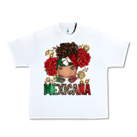 White Mexicana Latina messy bun Urban Heavy Tee - RanaPortraitStore