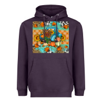 Plum Thanksgiving Truck With Turkey Heavyweight Hoodie - Artiststas