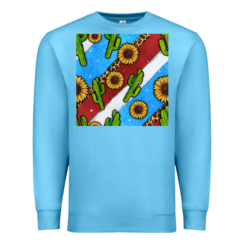 Western 4th Of July Seamless Pattern Premium Sweatshirt by BundleAndBundleShop | Teevron
