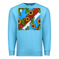 Ocean Blue western 4th of july seamless pattern Premium Sweatshirt - BundleAndBundleShop