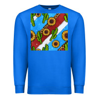 True Royal western 4th of july seamless pattern Premium Sweatshirt - BundleAndBundleShop