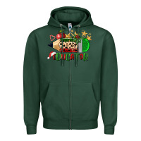 Sports Green christmas educator pencil Zipper Hoodie - FaDigitalArtStudio