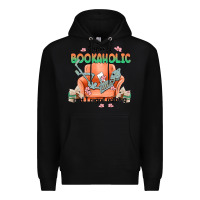 Black bookaholic Premium Hoodie - MaliasSmallBusiness