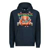Navy bookaholic Premium Hoodie - MaliasSmallBusiness