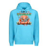 Ocean Blue bookaholic Premium Hoodie - MaliasSmallBusiness