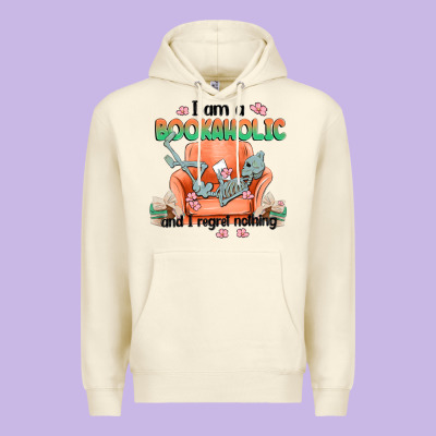 Bookaholic Premium Hoodie Designed By Maliassmallbusiness