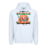White bookaholic Premium Hoodie - MaliasSmallBusiness